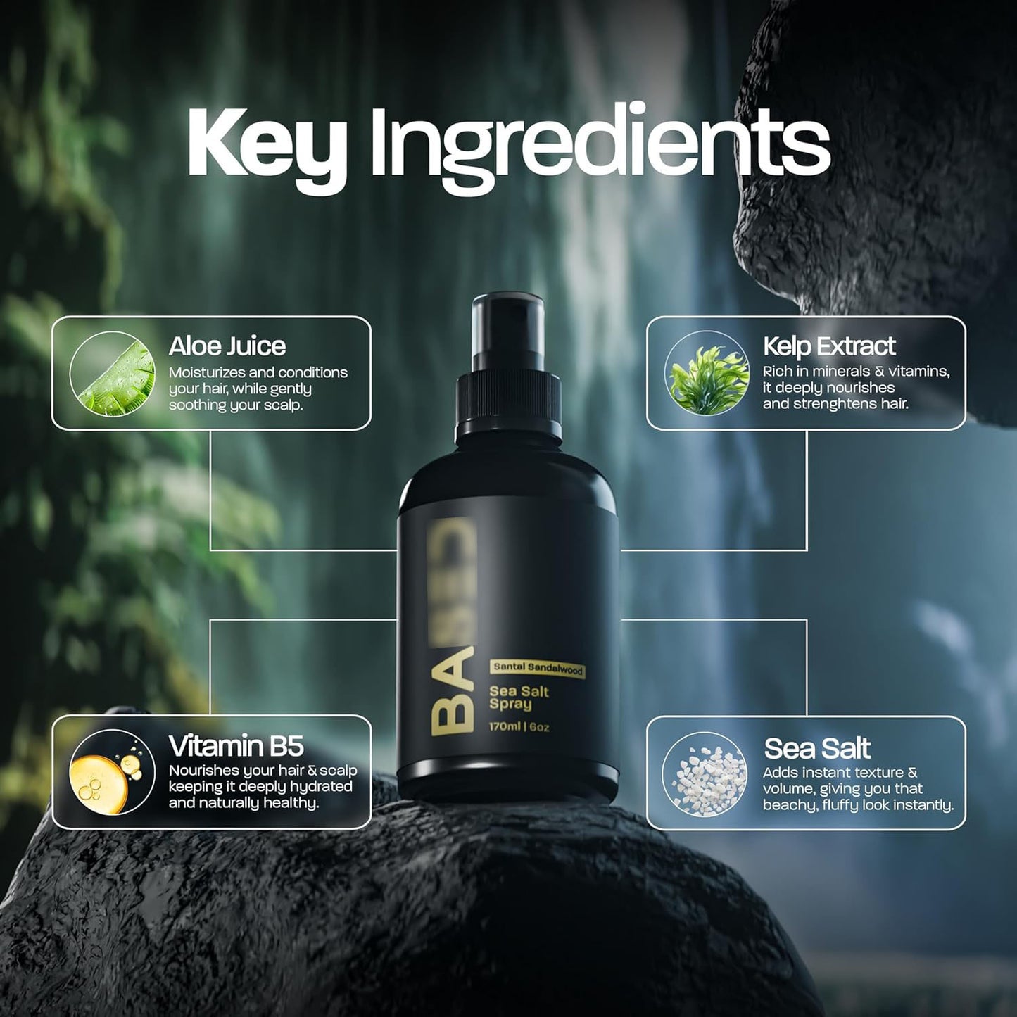 Natural Sea Salt Spray for Hair Volume and Texture